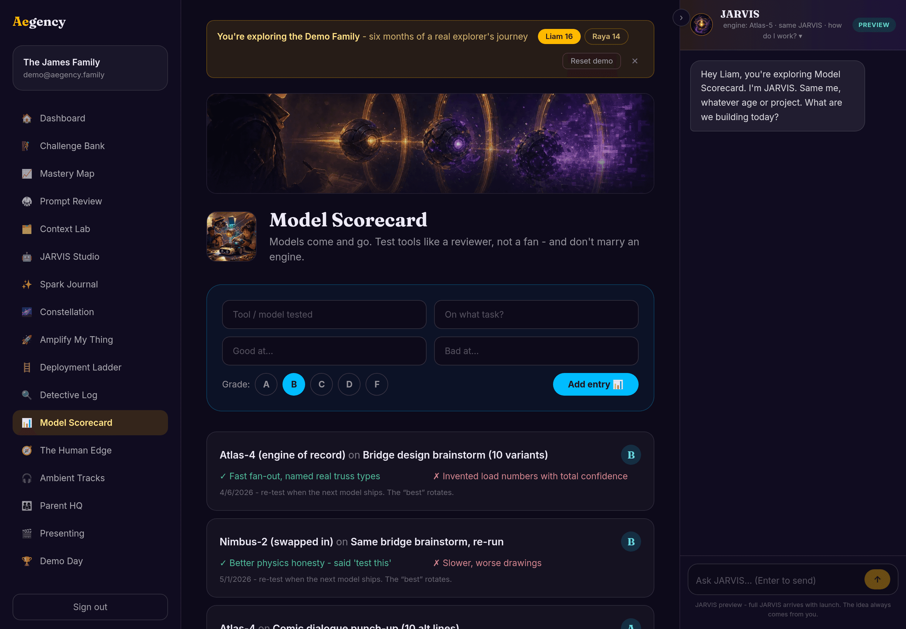 Model Scorecard - screenshot
