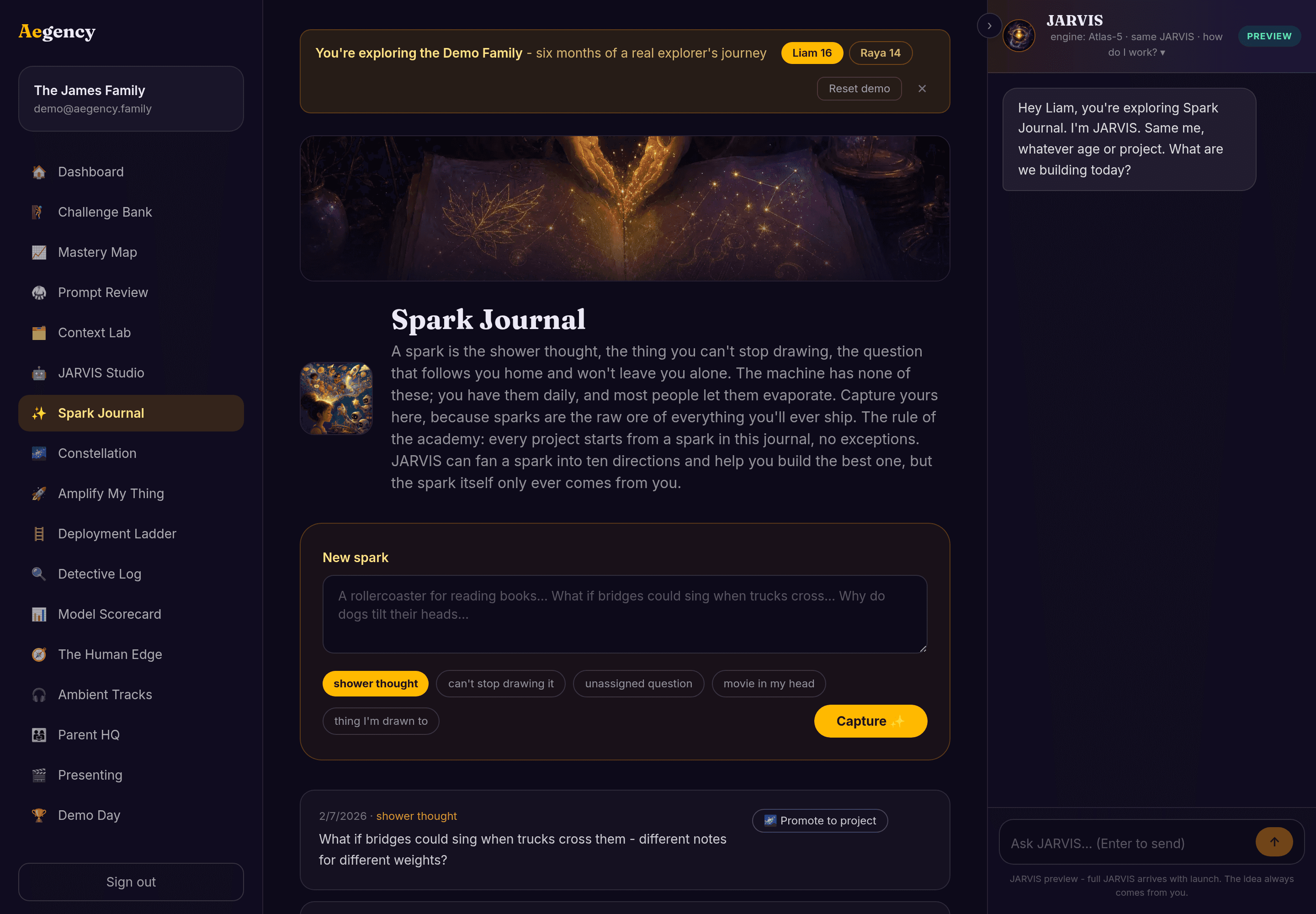 Spark Journal - screenshot